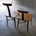 arco chair 結 /アルト&ピッコラ SHIMS FURNITUREが樽材を使って制作したarco styleの背もたれの高さが違う2種類の椅子
