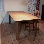 dining table / FUR SHIMS FURNITUREが制作した楢無垢材のオーダーメイド6人掛けダイニングテーブル