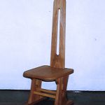 solid chair / Z SHIMS FUNITUREが楢無垢材で制作した脚部がz型のデザインの椅子