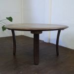 low table 輪 (rin) side view SHIMS FURNITUREが制作した樽材のオリジナルデザインの丸型ローテーブル 輪 (rin)サイドビュー