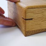 木製バターケース のカーブしている底の部分