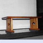 文机 SHIMS FURNITUREが制作した欅無垢材のカスタムメイドの文机