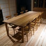 dining table / MK SHIMS FURNITUREが制作した楢無垢材のオーダーメイド8人掛けダイニングテーブル