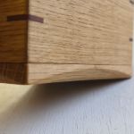 木製バターケース のカーブしている底の部分